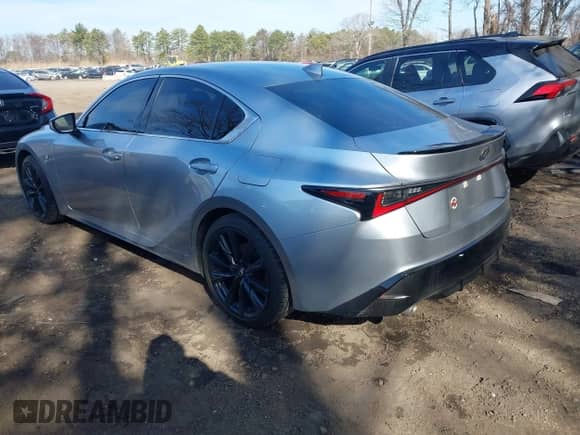 2023 Lexus IS 350 F Sport with VIN JTHGZ1E2XP5027982, listed as a IAAI auction lot 41906994 with 13,344 mi miles and . Bid and sale history available at DreamBid. Image 3.