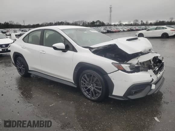 2022 Subaru WRX Premium with VIN JF1VBAH68N8005900, listed as a Copart auction lot 48079535 with 49,767 mi miles and Salvage title. Bid and sale history available at DreamBid. Image 4.