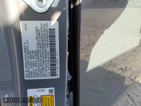 2025 Honda Accord Sport с VIN 1HGCY2F59SA012036, выставлен на аукционе Copart как лот 71452135 с пробегом 13 953 миль миль и Списание • Salvage title. История ставок и продаж доступна на DreamBid. Изображение 12.