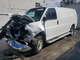 2024 Chevrolet Express Cargo with VIN 1GCWGAFP0R1176604, listed as a Copart auction lot 46679625 with Not provided miles and Clean title. Bid and sale history available at DreamBid. Image 1.