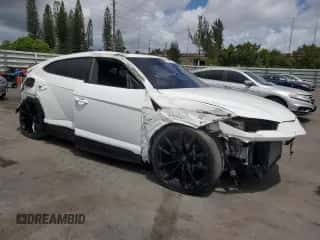 2019 Lamborghini Urus with VIN ZPBUA1ZL1KLA01041, listed as a Copart auction lot 56124235 with Not provided miles and Clean title. Bid and sale history available at DreamBid. Image 4.