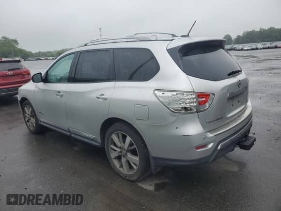 2014 Nissan Pathfinder Platinum Hybrid with VIN 5N1CR2MM1EC660531, listed as a Copart auction lot 59634305 with 164,996 mi miles and Clean title. Bid and sale history available at DreamBid. Image 2.