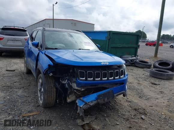 2020 Jeep Compass Limited with VIN 3C4NJDCB7LT208827, listed as a IAAI auction lot 43063182 with 94,469 mi miles and . Bid and sale history available at DreamBid. Image 6.
