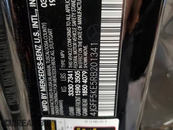 2024 Mercedes-Benz GLS 450 z VIN 4JGFF5KE5RB201341, wystawiony jako Copart lot #64137595 z przebiegiem 8 313 mil mil oraz Szkoda całkowita • Salvage title. Historia ofert i sprzedaży dostępna na DreamBid. Obrazek 13.