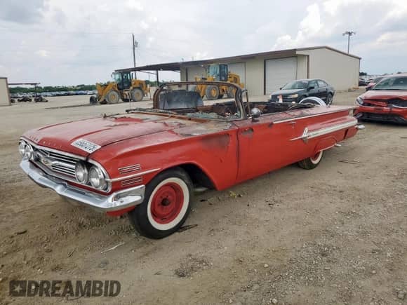 1960 Chevrolet Impala with VIN 01867B181046, listed as a Copart auction lot 69657275 with Not provided miles and Non repairable. Bid and sale history available at DreamBid. Image 1.