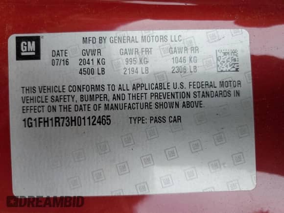 2017 Chevrolet Camaro 2SS z VIN 1G1FH1R73H0112465, wystawiony jako Copart lot #86638475 z przebiegiem Nie podano mil oraz Szkoda całkowita • Salvage title. Historia ofert i sprzedaży dostępna na DreamBid. Obrazek 13.