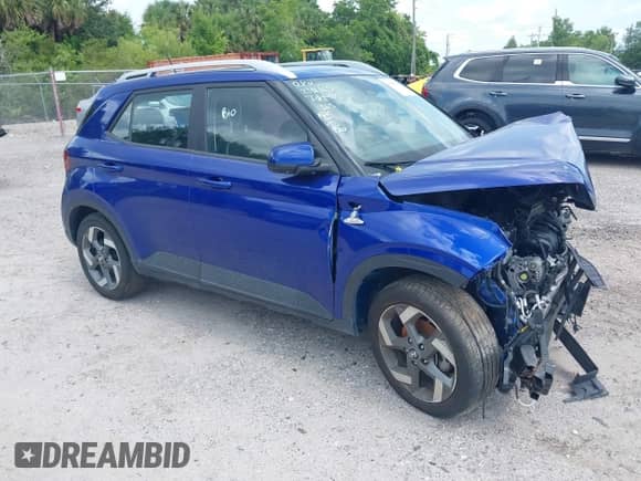 2023 Hyundai Venue SEL with VIN KMHRC8A30PU219271, listed as a IAAI auction lot 41608368 with 34,717 mi miles and . Bid and sale history available at DreamBid. Image 1.