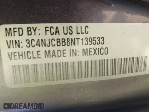 2022 Jeep Compass Altitude с VIN 3C4NJCBB8NT139533, выставлен на аукционе IAAI как лот 43095701 с пробегом 72 151 миль миль и . История ставок и продаж доступна на DreamBid. Изображение 9.