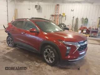 2024 Chevrolet Trax LT with VIN KL77LHE24RC042758, listed as a IAAI auction lot 43320267 with 4,381 mi miles and . Bid and sale history available at DreamBid. Image 1.