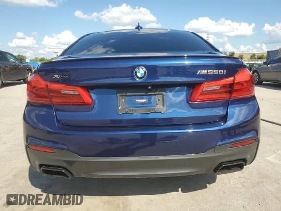 2020 BMW 5 Series M550i xDrive with VIN WBAJS7C07LBN96376, listed as a Copart auction lot 81220775 with 46,934 mi miles and Non repairable. Bid and sale history available at DreamBid. Image 6.