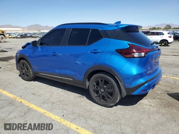 2023 Nissan Kicks SR with VIN 3N1CP5DV3PL489053, listed as a Copart auction lot 80484805 with 108,971 mi miles and Salvage title. Bid and sale history available at DreamBid. Image 2.