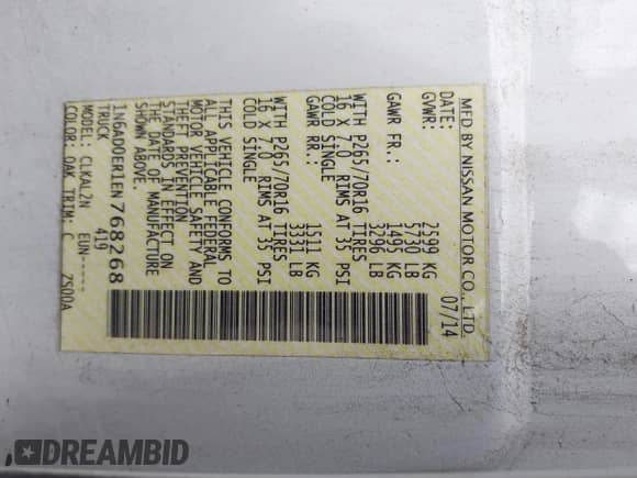 2014 Nissan Frontier SV с VIN 1N6AD0ER1EN768268, выставлен на аукционе IAAI как лот 42363209 с пробегом 75 984 миль миль и . История ставок и продаж доступна на DreamBid. Изображение 9.