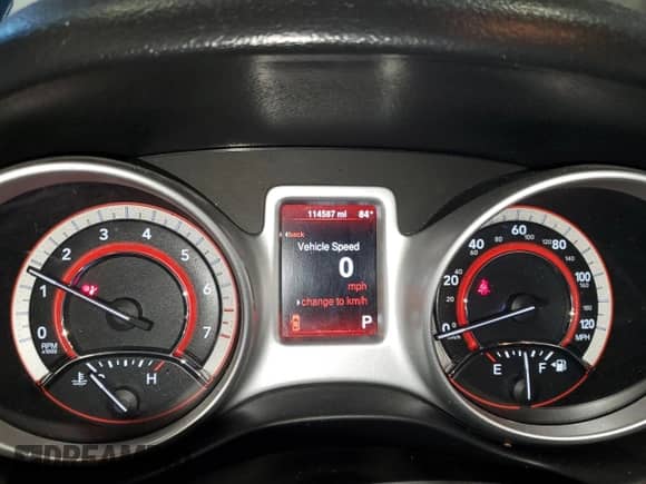 2015 Dodge Journey SXT with VIN 3C4PDDBG6FT601333, listed as a Copart auction lot 66755995 with 114,587 mi miles and Salvage title. Bid and sale history available at DreamBid. Image 9.