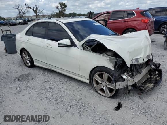 2011 Mercedes-Benz C 300 Sport with VIN WDDGF5EB1BR160980, listed as a Copart auction lot 84761825 with 152,217 mi miles and Salvage title. Bid and sale history available at DreamBid. Image 4.