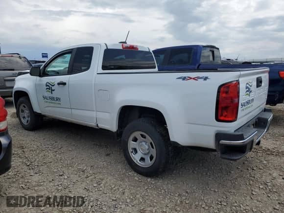 2021 Chevrolet Colorado 4WD Work Truck with VIN 1GCHTBEN1M1293398, listed as a Copart auction lot 54944005 with 65,253 mi miles and Salvage title. Bid and sale history available at DreamBid. Image 2.