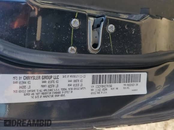 2014 Dodge Dart SXT with VIN 1C3CDFBB4ED701566, listed as a Copart auction lot 85373145 with 171,516 mi miles and Clean title. Bid and sale history available at DreamBid. Image 12.