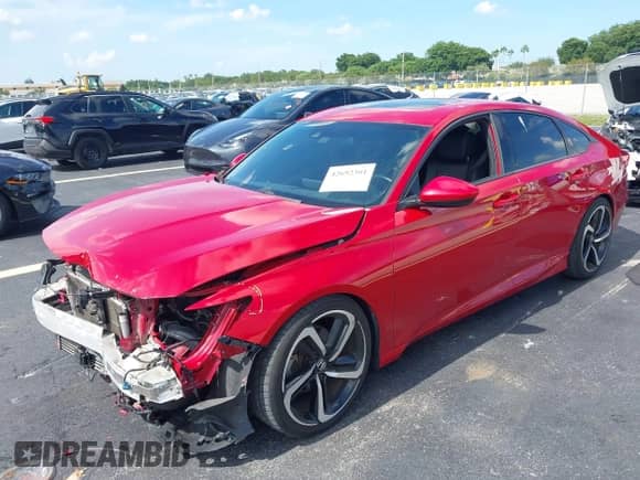 2019 Honda Accord Sport with VIN 1HGCV2F34KA005745, listed as a IAAI auction lot 42692301 with 65,224 mi miles and . Bid and sale history available at DreamBid. Image 2.