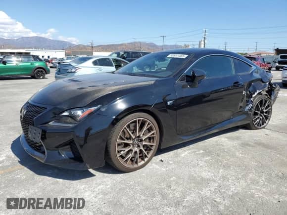 2015 Lexus RC F with VIN JTHHP5BC8F5000678, listed as a Copart auction lot 80851465 with 95,053 mi miles and Salvage title. Bid and sale history available at DreamBid. Image 1.