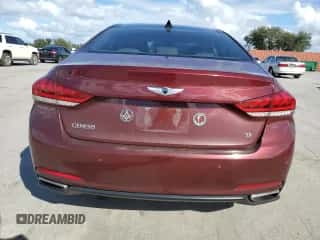 2015 Hyundai Genesis 3.8L with VIN KMHGN4JE0FU021171, listed as a Copart auction lot 77229634 with 137,735 mi miles and Salvage title. Bid and sale history available at DreamBid. Image 6.