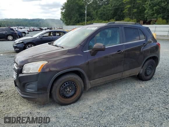 2015 Chevrolet Trax LT with VIN KL7CJLSB6FB227018, listed as a Copart auction lot 69343175 with 167,795 mi miles and Salvage title. Bid and sale history available at DreamBid. Image 1.