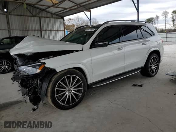 2024 Mercedes-Benz GLS 580 z VIN 4JGFF8FE8RB215195, wystawiony jako Copart lot #86010634 z przebiegiem 10 675 mil mil oraz Szkoda całkowita • Salvage title. Historia ofert i sprzedaży dostępna na DreamBid. Obrazek 1.