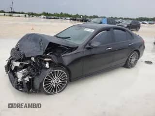 2023 Mercedes-Benz C 300 with VIN W1KAF4GB2PR078454, listed as a Copart auction lot 69517414 with 34,758 mi miles and Salvage title. Bid and sale history available at DreamBid. Image 1.