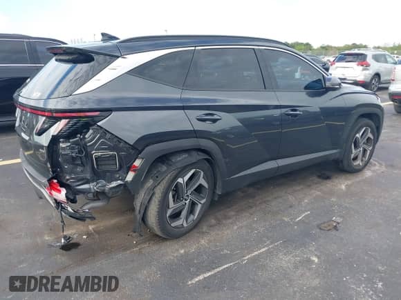 2023 Hyundai Tucson Limited with VIN 5NMJECAE7PH175731, listed as a IAAI auction lot 43091616 with 21,424 mi miles and . Bid and sale history available at DreamBid. Image 4.