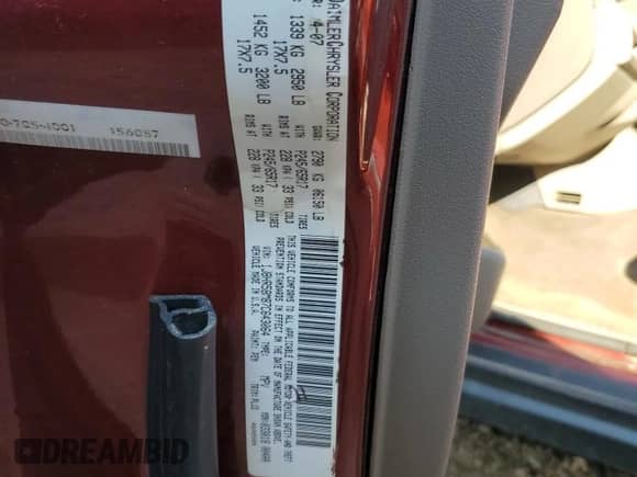 2007 Jeep Grand Cherokee Limited with VIN 1J8HR58M87C643064, listed as a Copart auction lot 48325475 with 188,501 mi miles and Salvage title. Bid and sale history available at DreamBid. Image 13.