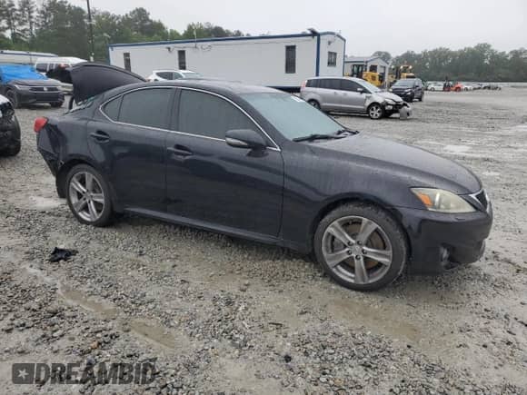 2011 Lexus IS 350 with VIN JTHBE5C22B5028116, listed as a Copart auction lot 58629695 with 128,537 mi miles and Salvage title. Bid and sale history available at DreamBid. Image 4.