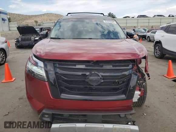 2023 Nissan Pathfinder SL with VIN 5N1DR3CC1PC233064, listed as a Copart auction lot 61076365 with 28,151 mi miles and Salvage title. Bid and sale history available at DreamBid. Image 5.