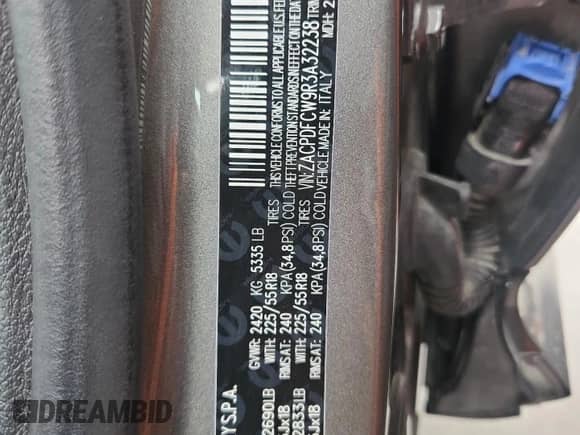 2024 Dodge Hornet R/T with VIN ZACPDFCW9R3A32238, listed as a Copart auction lot 89717545 with 43,766 mi miles and Clean title. Bid and sale history available at DreamBid. Image 14.