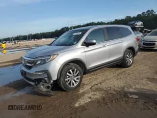 2020 Honda Pilot EX z VIN 5FNYF5H37LB027070, wystawiony jako Copart lot #64189345 z przebiegiem Nie podano mil oraz Szkoda całkowita • Salvage title. Historia ofert i sprzedaży dostępna na DreamBid. Obrazek 1.