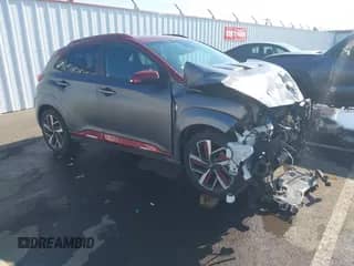 2019 Hyundai Kona Ultimate with VIN KM8K53A51KU313667, listed as a IAAI auction lot 42178972 with 66,342 mi miles and . Bid and sale history available at DreamBid. Image 1.