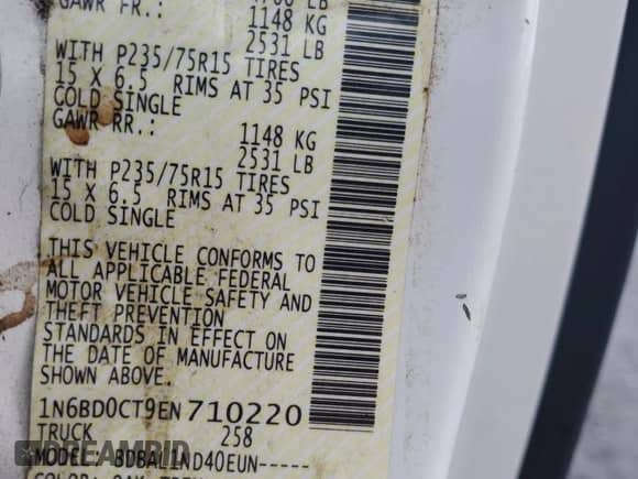 2014 Nissan Frontier S with VIN 1N6BD0CT9EN710220, listed as a Copart auction lot 64724955 with 133,169 mi miles and Salvage title. Bid and sale history available at DreamBid. Image 12.