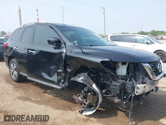 2019 Nissan Pathfinder SV with VIN 5N1DR2MM3KC598534, listed as a IAAI auction lot 42403130 with 117,213 mi miles and . Bid and sale history available at DreamBid. Image 1.