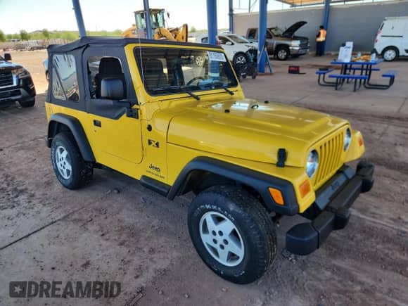 2003 Jeep Wrangler X z VIN 1J4FA39S23P370501, wystawiony jako Copart lot #81160855 z przebiegiem 155 930 mil mil oraz Szkoda całkowita • Salvage title. Historia ofert i sprzedaży dostępna na DreamBid. Obrazek 4.