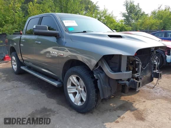 2013 Ram 1500 Sport with VIN 1C6RR7MT7DS643229, listed as a IAAI auction lot 42890910 with 105,859 mi miles and . Bid and sale history available at DreamBid. Image 1.