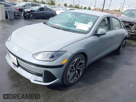2024 Hyundai Ioniq 6 SEL with VIN KMHM34AA8RA061977, listed as a IAAI auction lot 41851674 with 8,907 mi miles and . Bid and sale history available at DreamBid. Image 20.