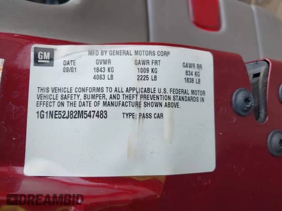 2002 Chevrolet Malibu LS с VIN 1G1NE52J82M547483, выставлен на аукционе IAAI как лот 42898044 с пробегом 190 665 миль миль и . История ставок и продаж доступна на DreamBid. Изображение 9.