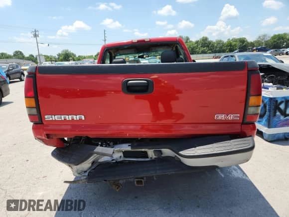 2004 GMC Sierra 1500 Work Truck with VIN 1GTEC14X34Z345969, listed as a Copart auction lot 62017245 with 165,519 mi miles and Salvage title. Bid and sale history available at DreamBid. Image 6.