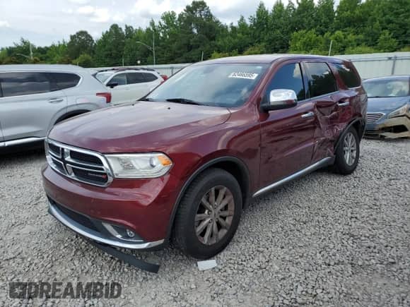 2020 Dodge Durango SXT with VIN 1C4RDHAG9LC352857, listed as a Copart auction lot 62466595 with 212,300 mi miles and Salvage title. Bid and sale history available at DreamBid. Image 1.