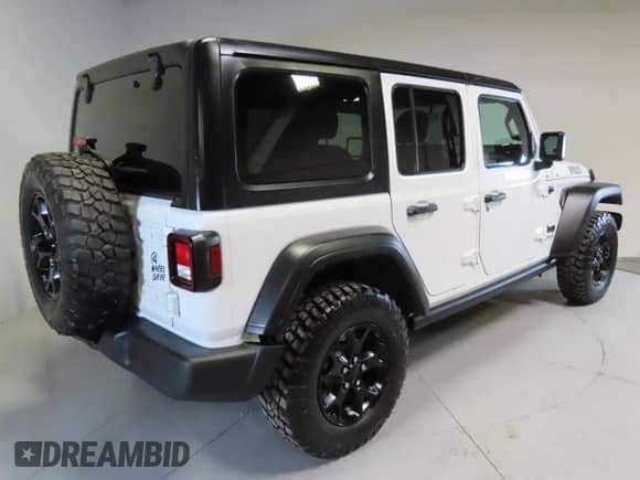 2022 Jeep Wrangler Unlimited Willys Sport с VIN 1C4HJXDN3NW263019, выставлен на аукционе Copart как лот 41880705 с пробегом 16 231 миль миль и Списание • Salvage title. История ставок и продаж доступна на DreamBid. Изображение 4.