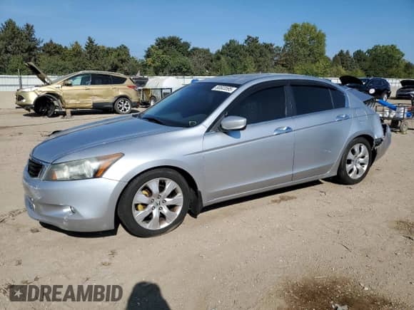 2009 Honda Accord EX-L with VIN 1HGCP36829A021707, listed as a Copart auction lot 80503595 with 158,399 mi miles and Salvage title. Bid and sale history available at DreamBid. Image 1.