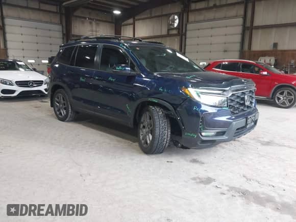 2022 Honda Passport EX-L z VIN 5FNYF8H51NB004387, wystawiony jako IAAI lot #42293741 z przebiegiem 41 689 mil mil oraz . Historia ofert i sprzedaży dostępna na DreamBid. Obrazek 1.