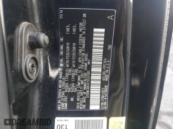 2015 Toyota Sienna SE with VIN 5TDXK3DC4FS557000, listed as a Copart auction lot 82646895 with 192,296 mi miles and Clean title. Bid and sale history available at DreamBid. Image 13.