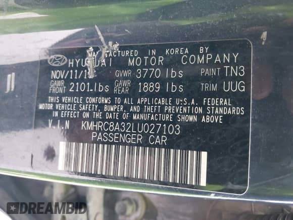 2020 Hyundai Venue SEL с VIN KMHRC8A32LU027103, выставлен на аукционе IAAI как лот 41948134 с пробегом 152 489 миль миль и . История ставок и продаж доступна на DreamBid. Изображение 9.