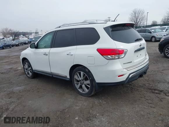 2013 Nissan Pathfinder SL with VIN 5N1AR2MN1DC646613, listed as a IAAI auction lot 41486430 with 102,094 mi miles and . Bid and sale history available at DreamBid. Image 3.