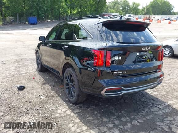 2023 Kia Sorento SX with VIN 5XYRK4LF4PG174554, listed as a IAAI auction lot 42319577 with 72,113 mi miles and . Bid and sale history available at DreamBid. Image 3.