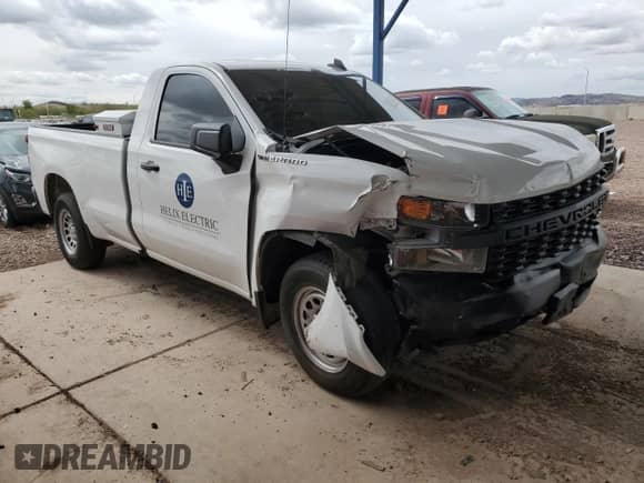 2021 Chevrolet Silverado 1500 Work Truck with VIN 3GCNWAEHXMG367496, listed as a Copart auction lot 49262925 with 63,463 mi miles and Salvage title. Bid and sale history available at DreamBid. Image 4.