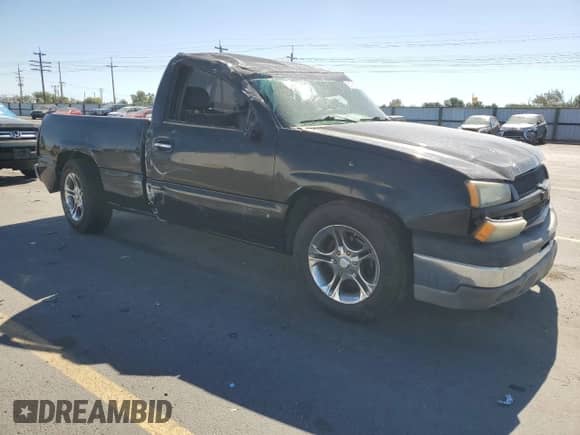 2003 Chevrolet Silverado 1500 with VIN 1GCEC14X93Z102844, listed as a Copart auction lot 80735125 with 116,322 mi miles and Salvage title. Bid and sale history available at DreamBid. Image 4.